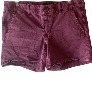American Eagle Midi Burgundy Shorts